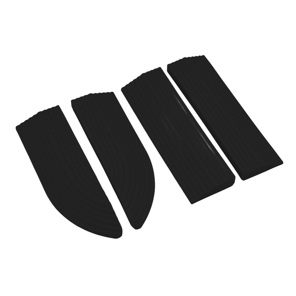 4PCS Universal Sweeper Door Sill Stair Wheelchair Door Sill Free Assembly Rubber Door Threshold Protect