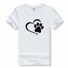 Love Dog Paw t shirt Love Trend Style Dog Paw Cartoon Animal Pet Summer Graphic Print Female Stylish T Top Shirt