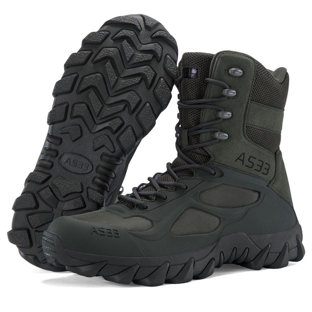 Men's Tactical Military Jungle Hiking Boots – Non-Slip, Wear-Resistant, High-Top Outdoor Mountaineering and Desert Work Shoes.