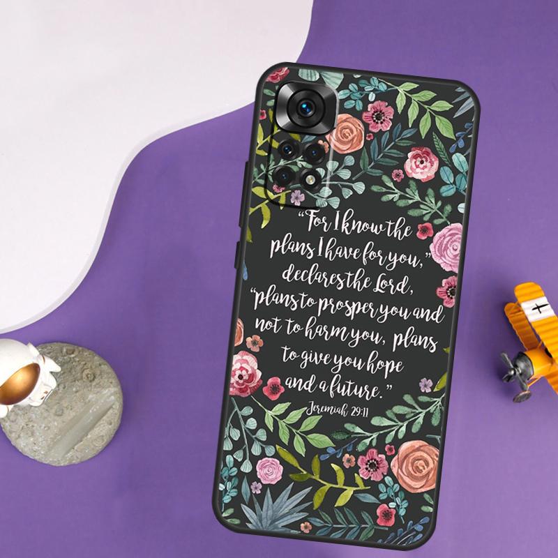Bible Verse Case For Xiaomi Redmi Note 13 Pro 14 12 9 10 11 Pro 10S 11S 12S Redmi 14C 13C 10C 12C Cover