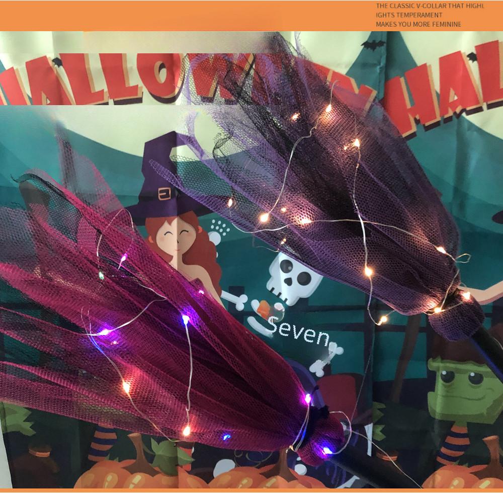 New Halloween Versatile Broom Decorative Prop For Spooky Party Celebrations Festivities And