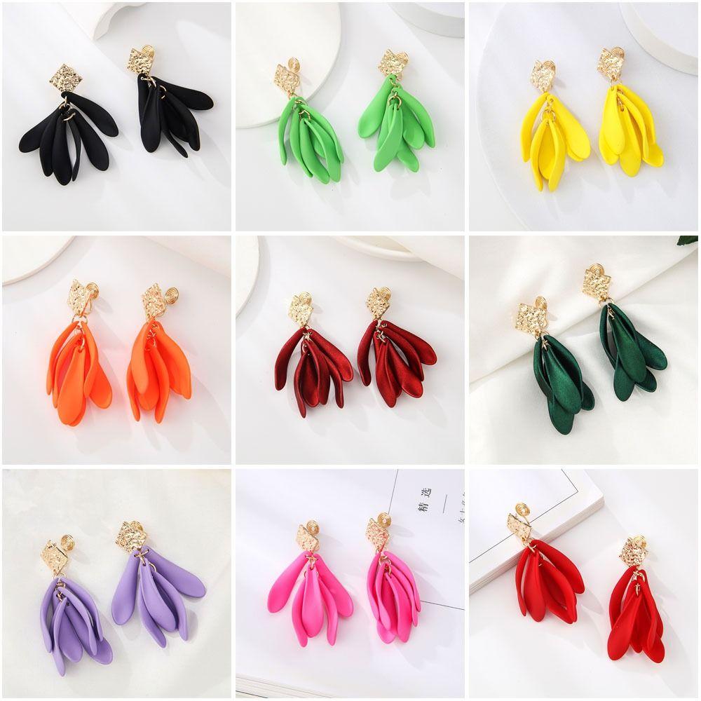 

Acrylic Ear Clip Luxury Design Drop Earrings Fashion Fashion Jewelry Women