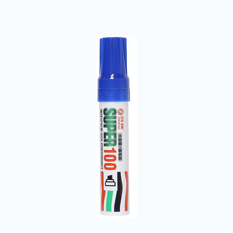 

3color Large-Capacity Marker 10mm Oblique Nib Oil-Based Big-Ended High Performance Marker Pen Refillable Waterproof Non-Erasable