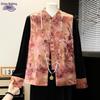 Chinese Style Vest and Top Set for Stylish Mature Women