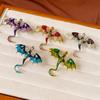 Accessories Retro Drip Oil Zodiac Dragon Feilong Brooch Men'S Suit Coat Pin