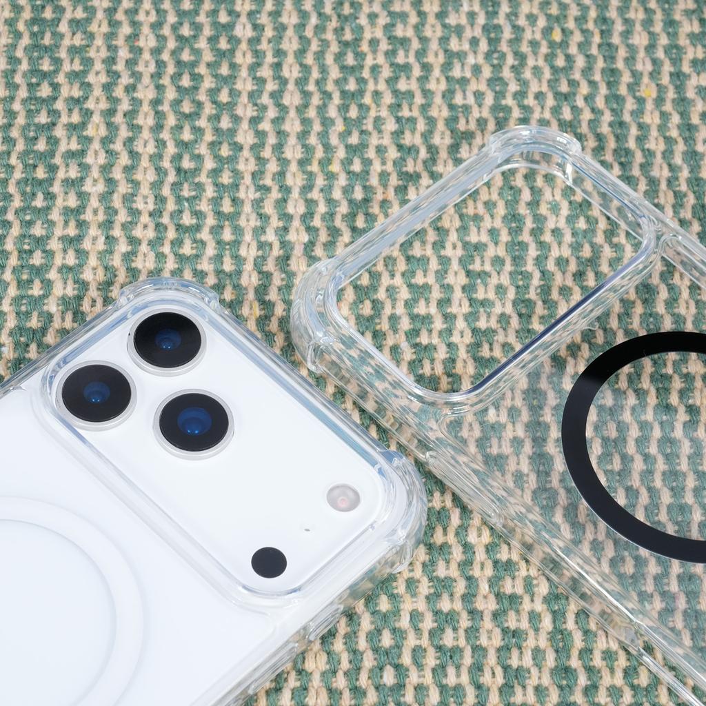 Iphone 17 ProMax Magsafe Magnetic Charge Phone Case for iPhone 17 16 15 14 13 12 11 Pro Max Plus Shockproof Clear Hard PC Cover