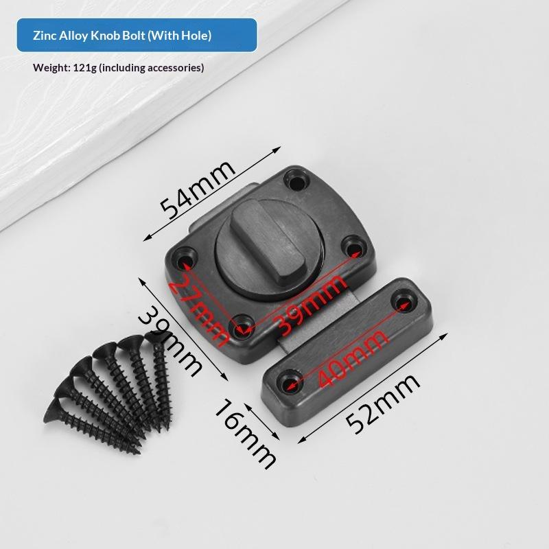 Rotating Bolt Safety Door Latch 1 Set Easy Operate Twist Slide Lock for Kids Safety Room Bathroom Interior Doors