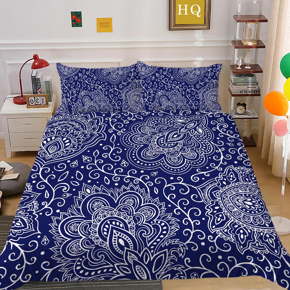 Bohemian Printed Duvet Cover Set Double Size Microfiber Bedspreads Design High Ranking Home Bedclothes
