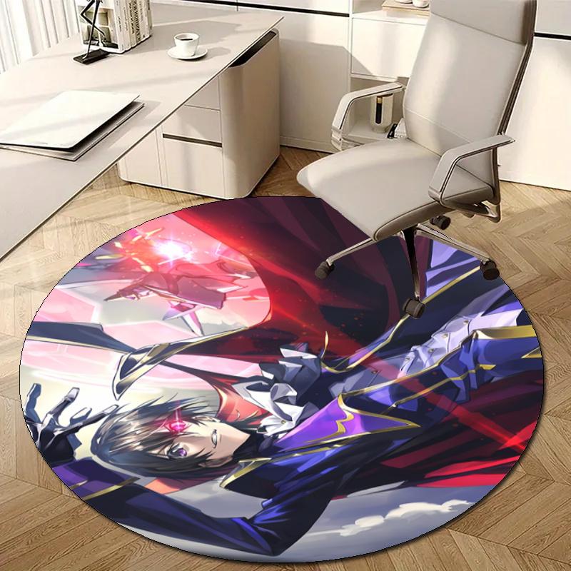Personalized Code Geass Round Chair Office Rug - Perfect for Mat, Office Chair & More - Ideal Gift for Birthdays and Holidays