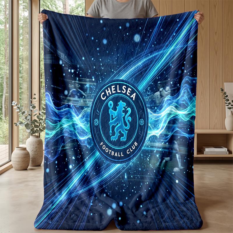 Chelsea FC Theme blanket Soft Flannel Blanket Plush Throw Blanket Cozy Sofa Bed Blanket for Home Decor