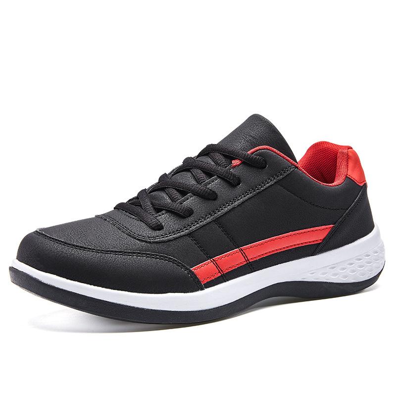 Modne Męskie PU Skórzane Casualowe Sneakersy Elastyczne Buty na Deskę Treningowe Buty Sportowe Lekkie Trenerki Duży Rozmiar 39-48