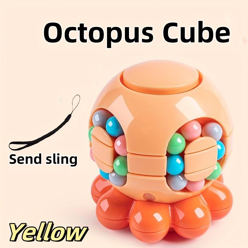 2-In-1 Octopus Egg Finger Spinning Toy - Educational Spinning Bean Cube Puzzle Toy for Relaxation, Perfect for Birthday Gifts