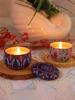 1pc Handmade DIY Jarred Scented Candle, Home Bedroom Air Freshener Ornament, Ethnic Series, Plant Fragrance