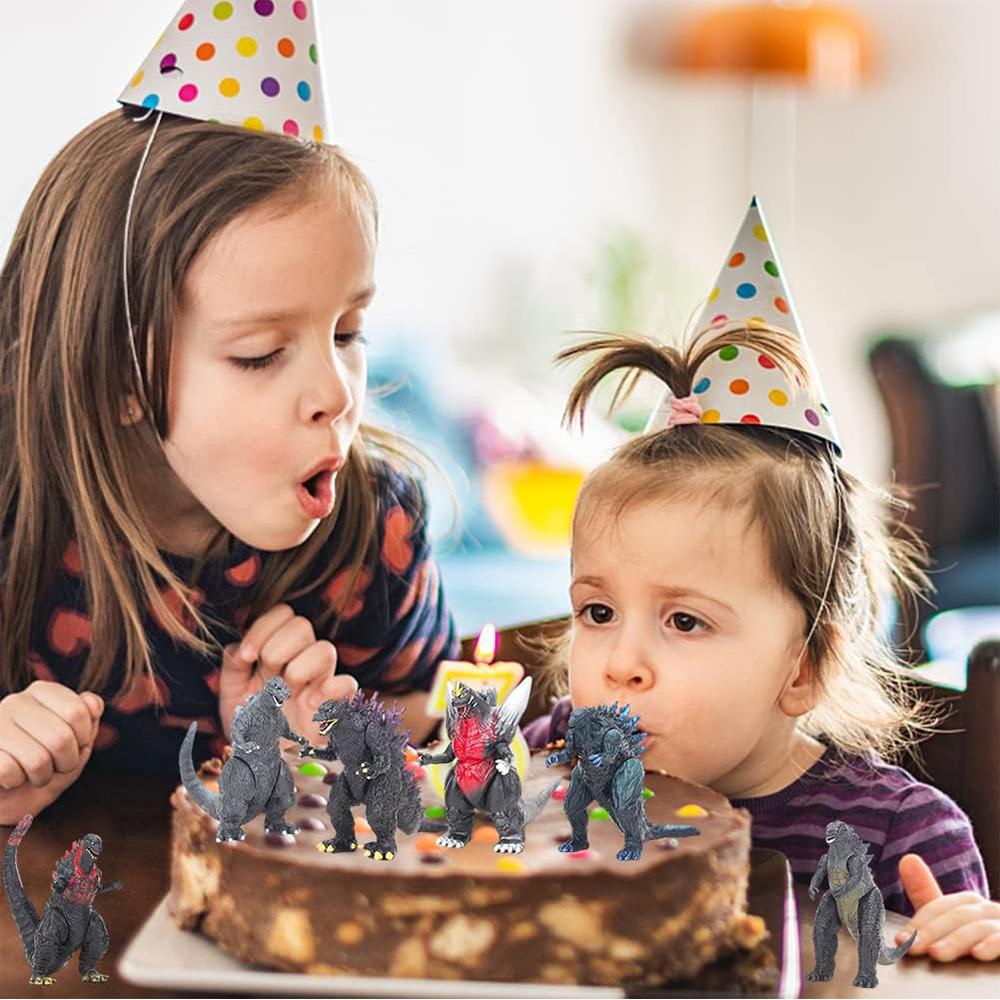 6 Pcs Godzilla Mini Action Figures for Garden/Room/Party Ornament Accessories