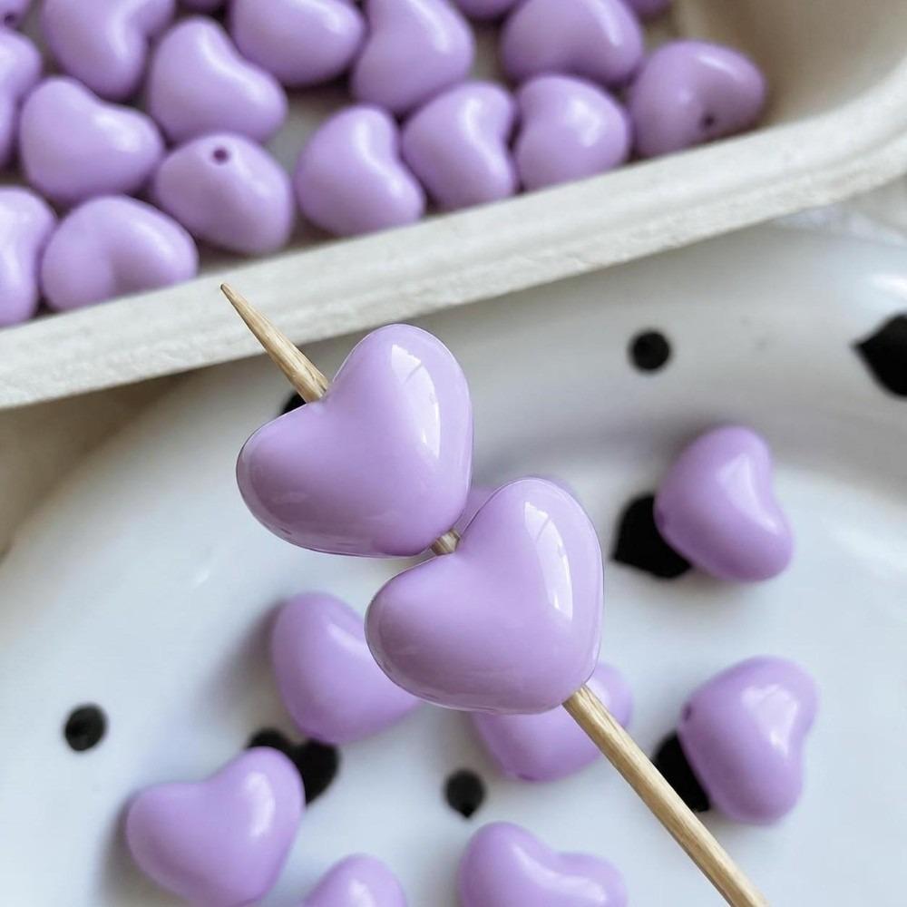 20Pcs/Lot 2.5mm Aperture Heart Shape Beads 17mm Handmade Accessory Beads Handmade Crafts