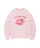 Wacky Willy [26Ss] Women'S Big Lily Graphic Sweatshirt Pink