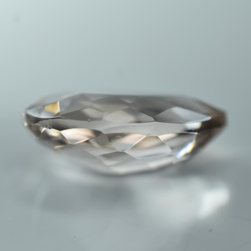 14.25 Ct Lab-Created Loose Gemstone Pink Topaz Pear Shape Certified