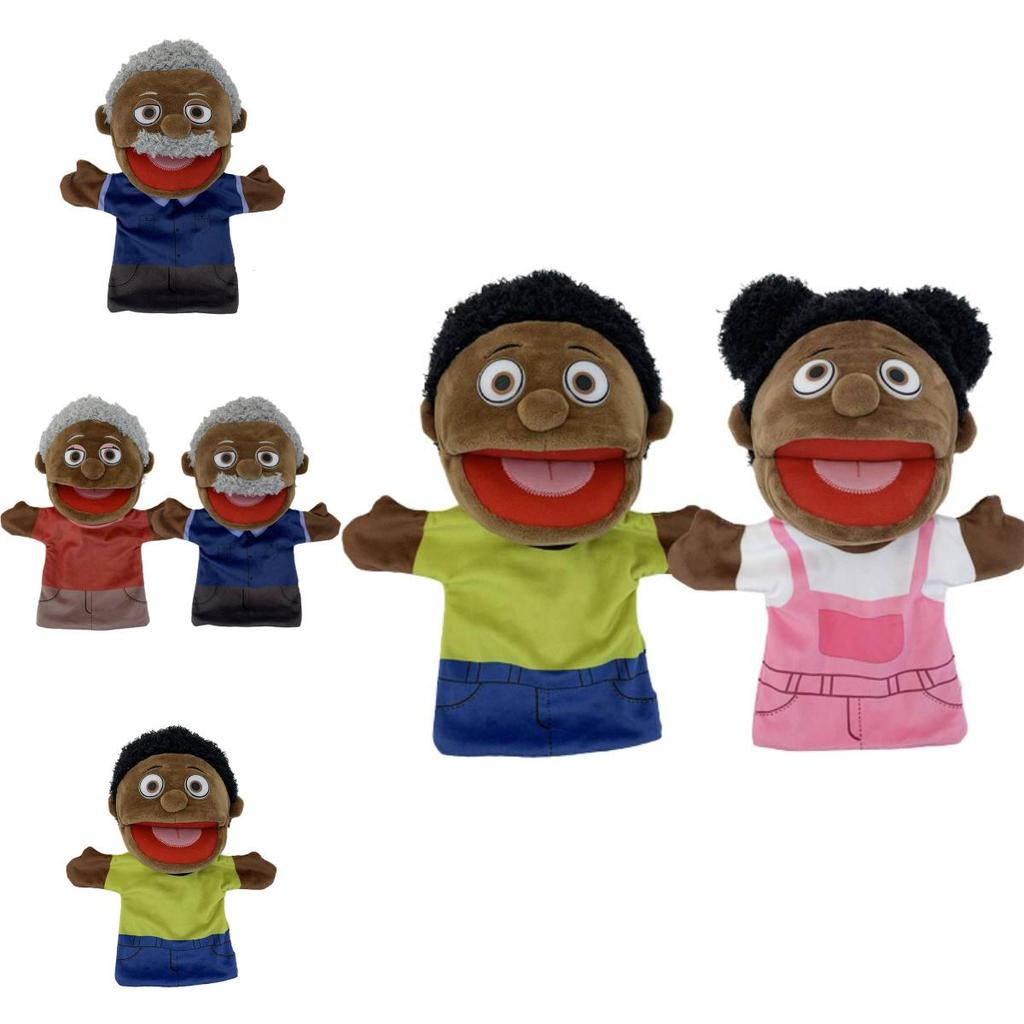 African Family Plush Toy Hand Puppet For Creative Roleplaying