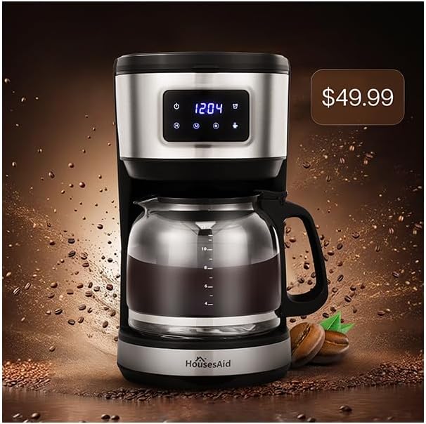 Programmable Coffee Maker,Touchscreen Drip Coffee Maker-12 Cup Keep-Warm Function, Auto Shut-Off,Stainless Steel United States