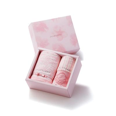 JILL STUART Elegance Fleur Towel Gift, Pink, Washcloth/Face Towel, 58-3189150, Approx. 21cm X 18cm