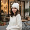 Elastic Winter Warm Hat Solid Color Flower Beanie Hat Sweet Knitted Woolen Hat  Girl
