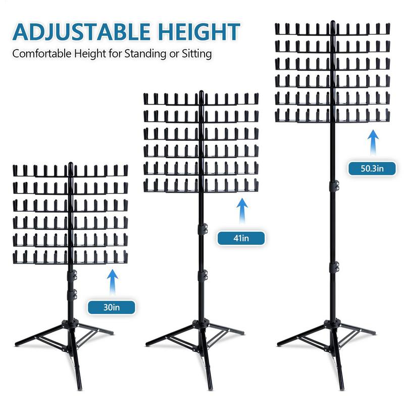 

144 Pegs Hair Braiding Rack 2 Sided Hair Racks for Braiders Standing Height Adjustable Metal Hair Separator Stand Display Stand CN