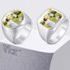 Vnox Personalized Rings with Picture, Custom Photo Stainless Steel Ring Size 7-12, Memorial Jewelry for Dad Men Women