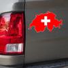 Tri Koshki KCS311 Autoaufkleber mit Karte der Schweiz-Flagge, PVC, bunte Aufkleber auf Auto, Motorrad, Laptop, Gepäck