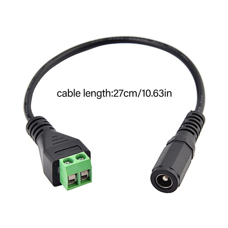 DC5.5x2.1mm Female Power Supply Adapter Cable Extension Wire Line for LED Light CCTV Cameras Electrical Projects