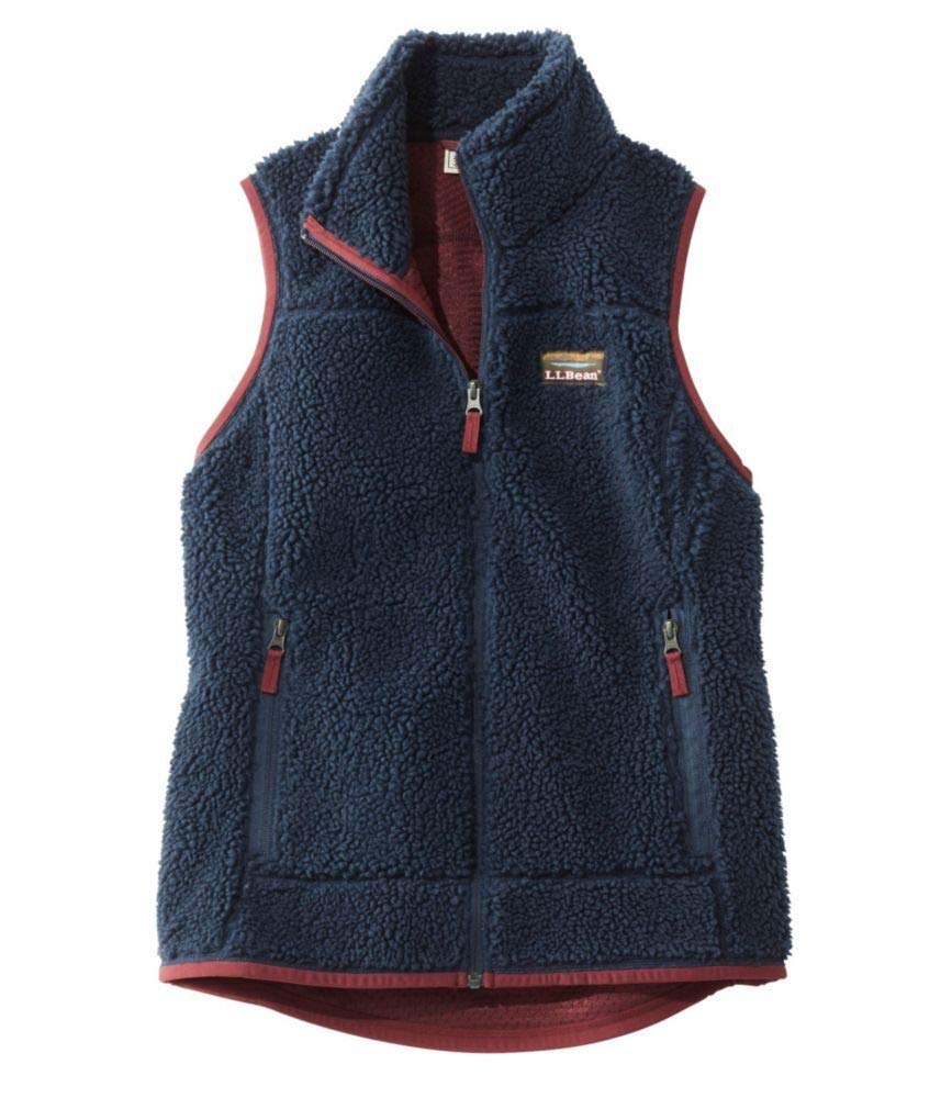 

LL Bean Mountain Pile Fleece US Fit Size 0TAC220001 Women s Vest, Regular, XS, Navy,
