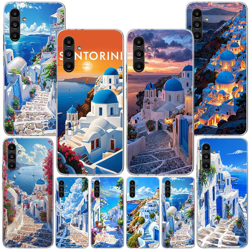 Greece In Summer Santorini Phone Case For Samsung Galaxy A17 A16 A15 A14 A13 A57 A56 A55 A54 A53 A37 A36 A35 A34 A33 A26 A25 A24