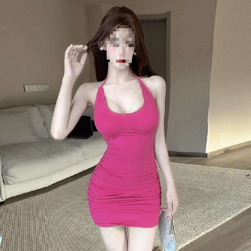 

Slim Fit Halter Neck Tie-Up Dress: Sexy, Waist-Cinching, Hip-Hugging Summer Style S
