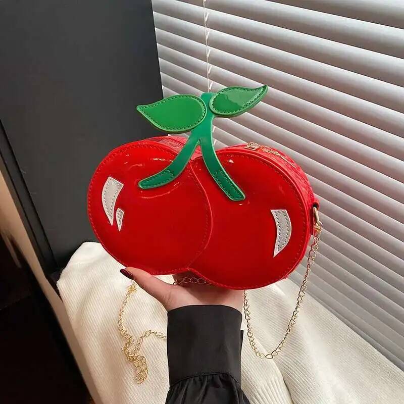 Women Shoulder Bag Cherry Shaped Flap Bag for Women Cute and Personalized Chain Crossbody Bag Women Fashoin Handbag