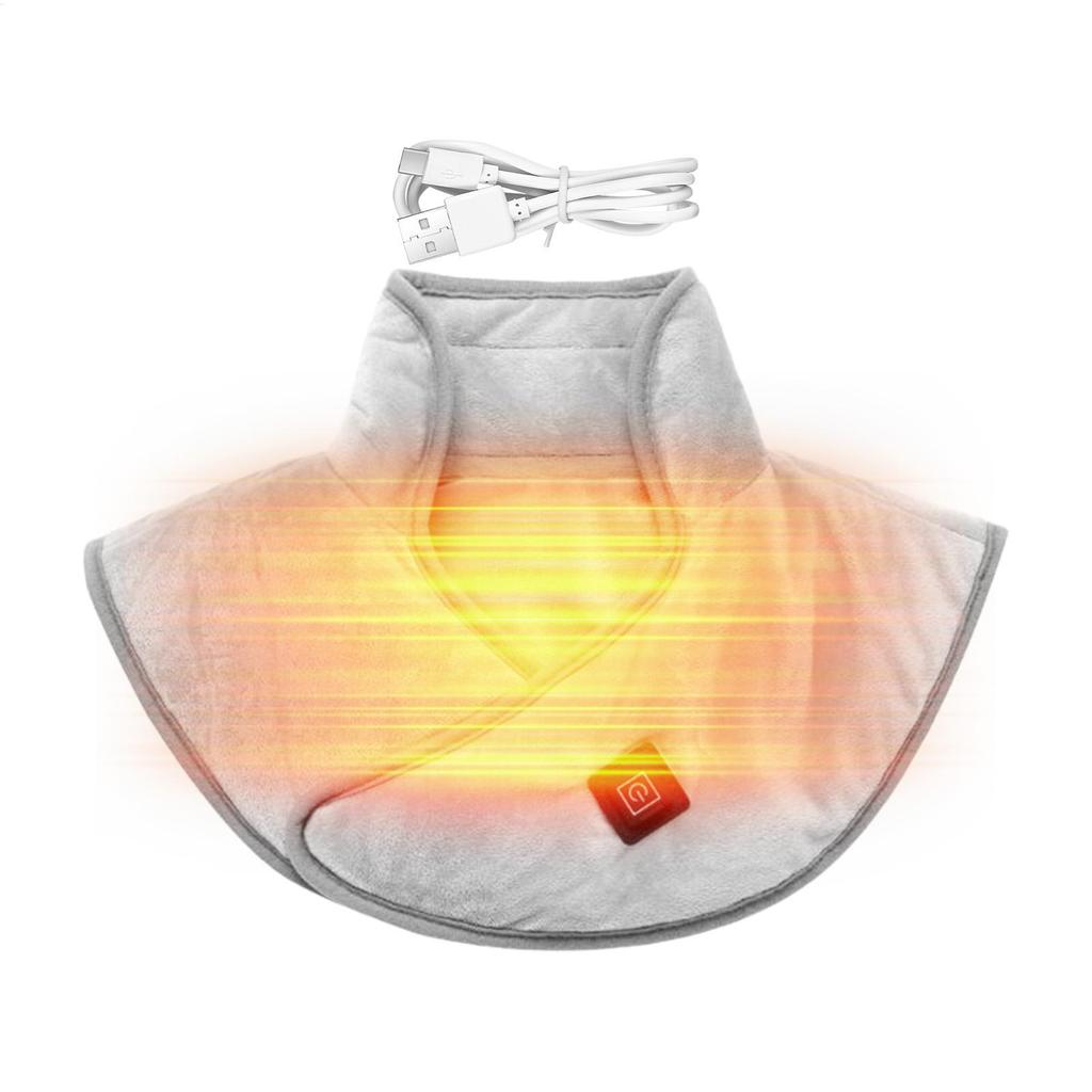 Electric Heating Shoulder Neck Pad 3 Gears Hot Compress Cervical Shawl Warmer for Shoulder Neck Back Relax Brace