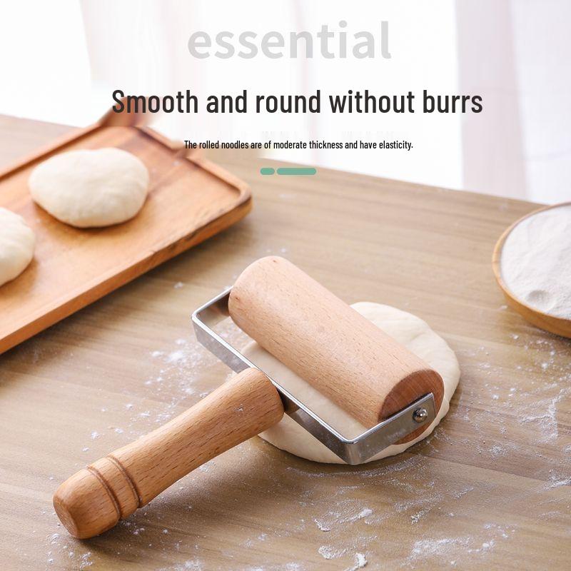 Double-Headed Beech Wood Rolling Pin for Dumpling and Baking