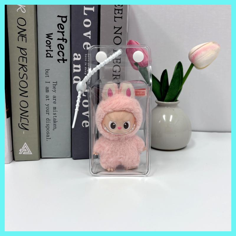 Non-Toxic 1/3Pcs For Labubu 4.0 10Cm Protective Case Outgoing Display Bag The Monsters Pin For Love Series Doll Outfit Accessories Gifts