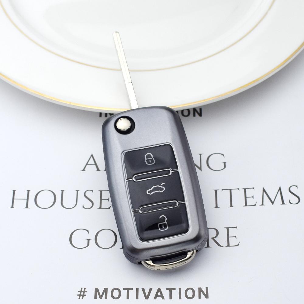 3 Buttons Car Key Case for VW Golf Jetta POLO for Skoda Yeti Superb Rapid Octavia for SEAT Leon Ibiza TPU Key Cover