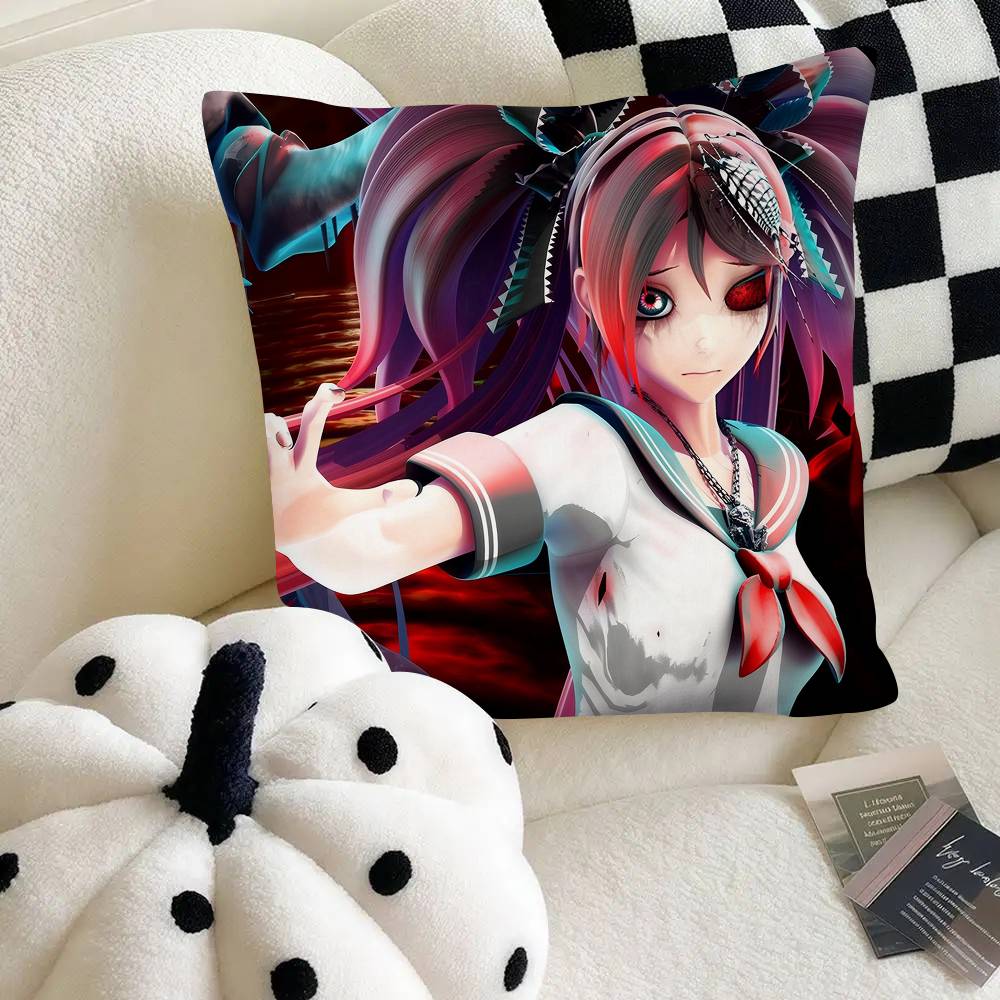 Bizarre Ästhetik Süßes Mädchen Kalzium Miku Kissenbezug Quadratisches Kissen Schlafzimmer Sofa Freizeit Komfortkissen Auto Heimdekoration