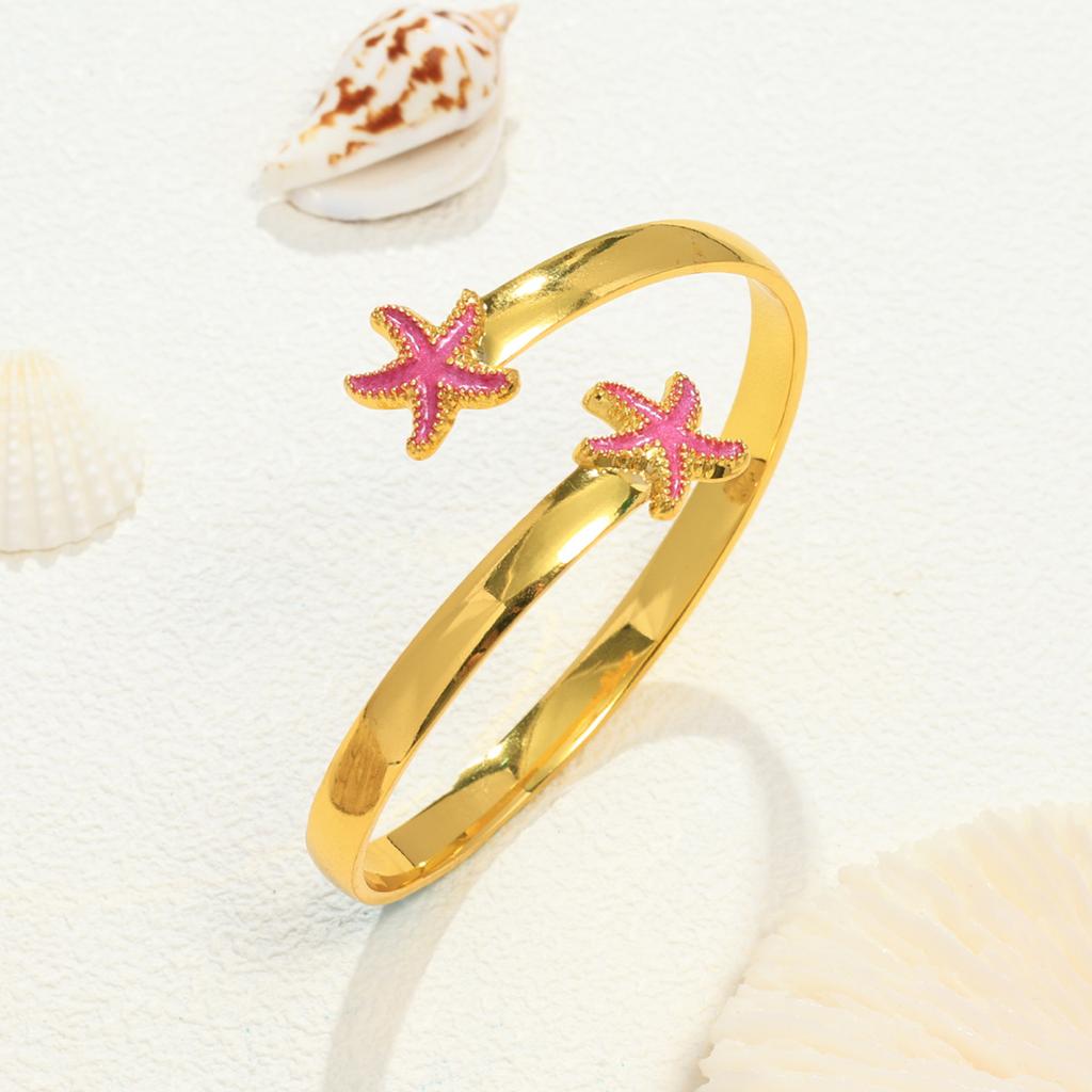 European and American personality trend design bracelet metal color starfish ocean wind series jewelry bracelet women