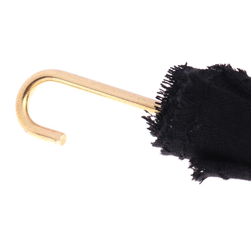 1:12 Dollhouse Miniature Black Umbrella Model Toys Accessories Decoration