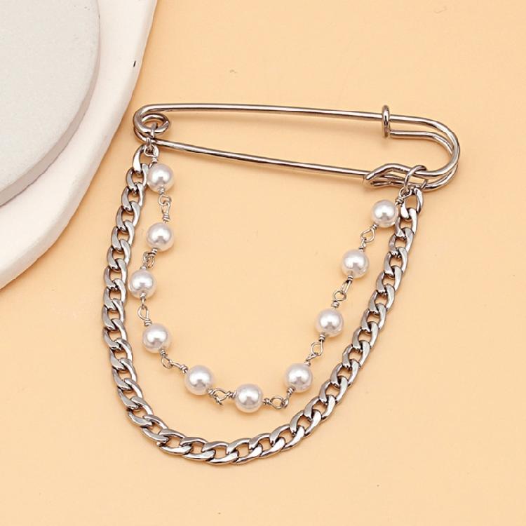 Elegant Pearls Brooch Fun Ornament for Backpacks Clothes Bags Hats Accessories Elegant Pin Crystal Rhinestones