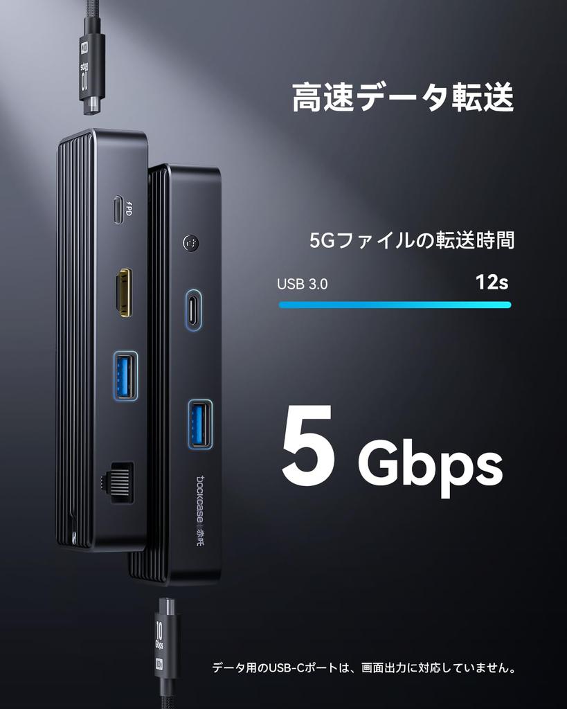 DOCKCASE Usb C Hub 1000Mbps LAN HDMI 5Gbps Data PD100W Fast Expanded Compatibility and Heat Dissipation Multimedia Hub 6-in-1 (clear Version) Port,