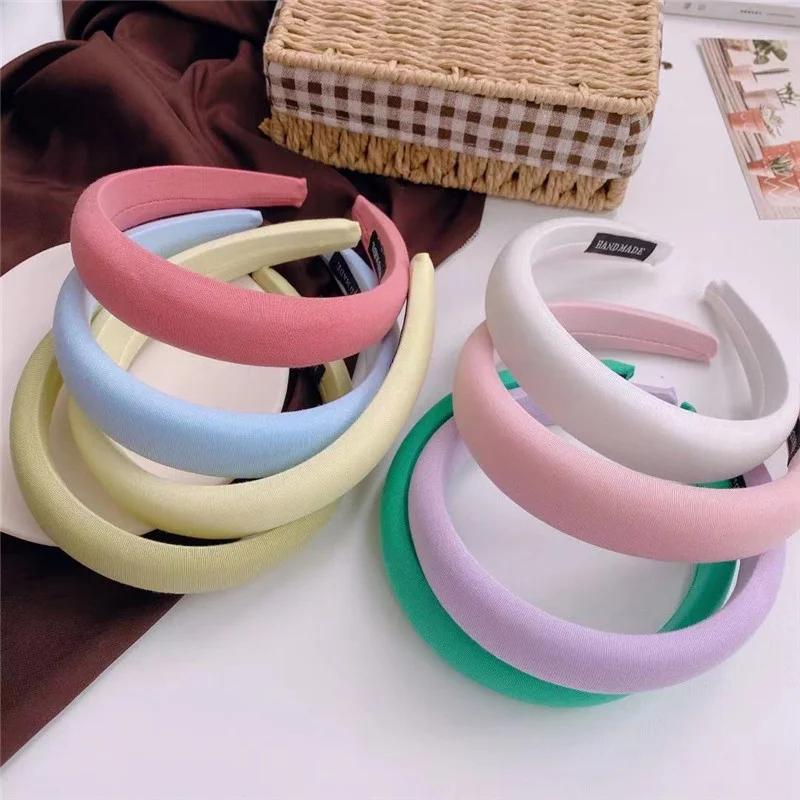 Koreanisches Haarband Einfarbige Süße Schwamm-Kopfband Verdickendes und Höher machendes Haarband Mode-Haarband Haar-Accessoires