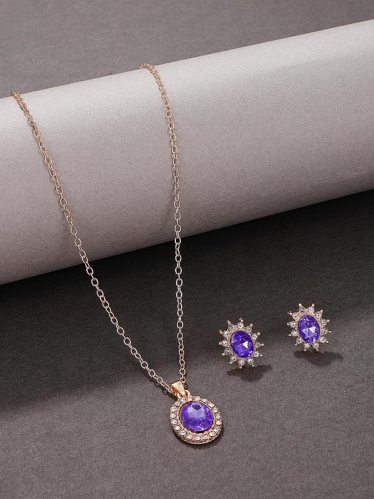 Elegant Pearl Teardrop Necklace & Stud Earrings Set for Bridal