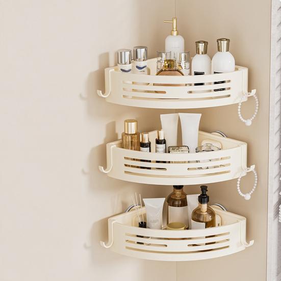 Suport de colț cu ventuză Triunghiular Suport de colț pentru duș Fără găurire Organizator de baie reglabil cu bară pentru prosoape Suport de depozitare pentru duș Bucătărie