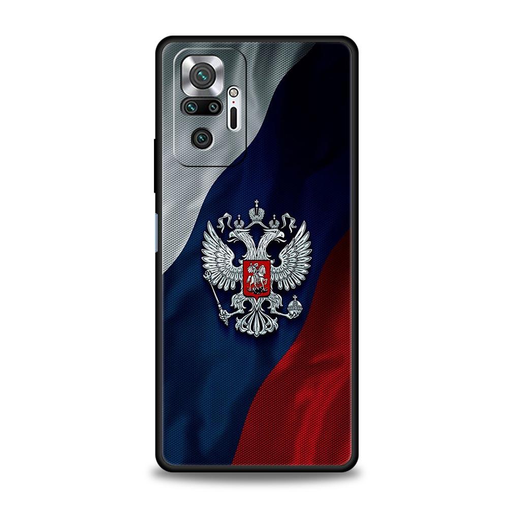 Phone Case For Xiaomi Redmi Note 14 13 12 5G 11 10 Pro Plus 4G 9S 9 14C 13C 12C 10C 9C 9A Soft TPU Cover National Flag RU FR UK