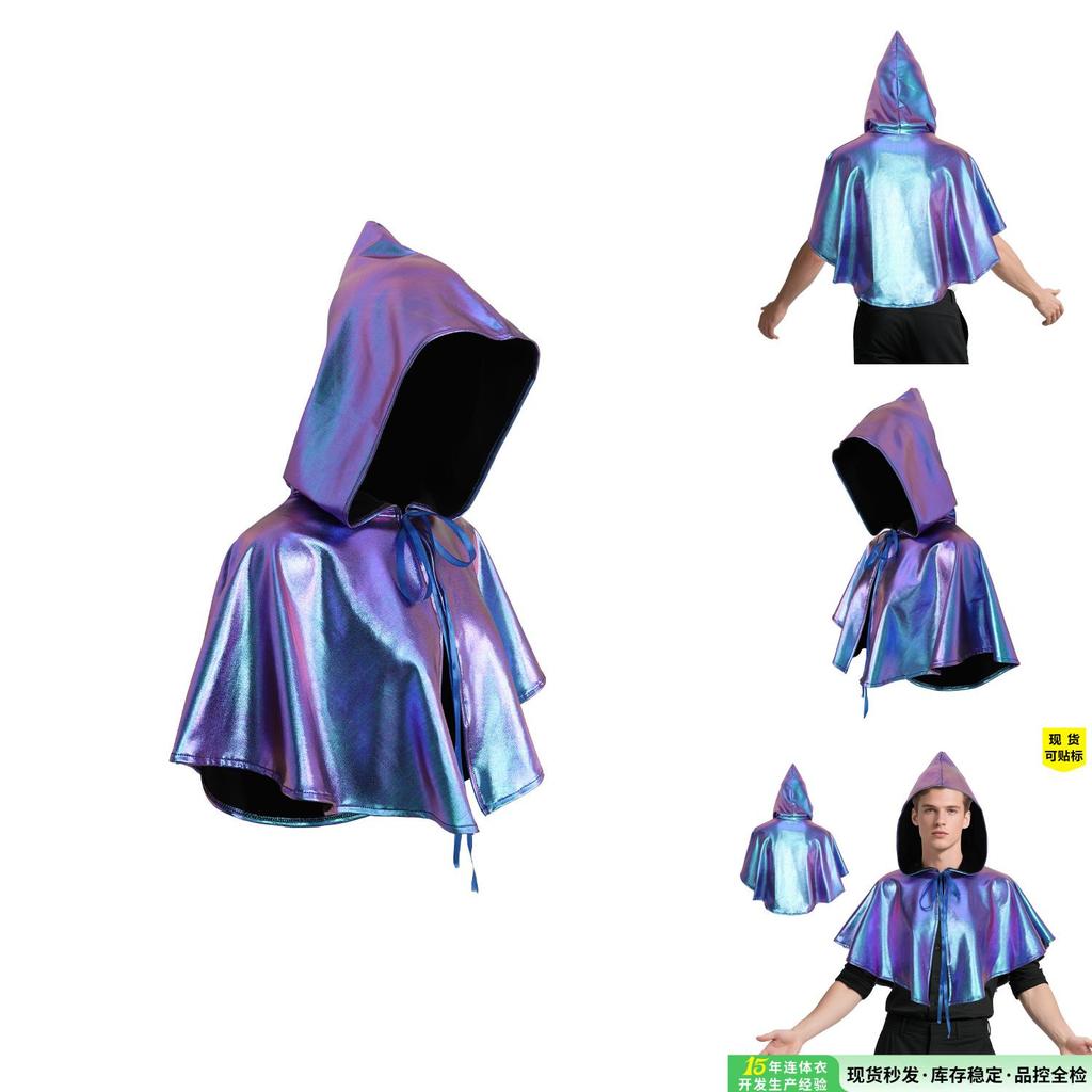 Gothic Vampire Cloak With Polyester Material For Cosplay And Fantasy Role Play