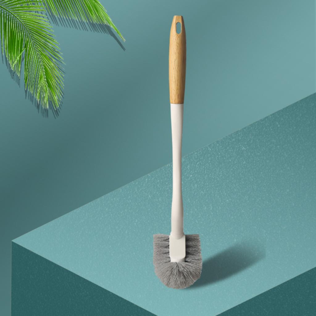 Wooden Handle Toilet Brush Household No Dead Angle Toilet Brush