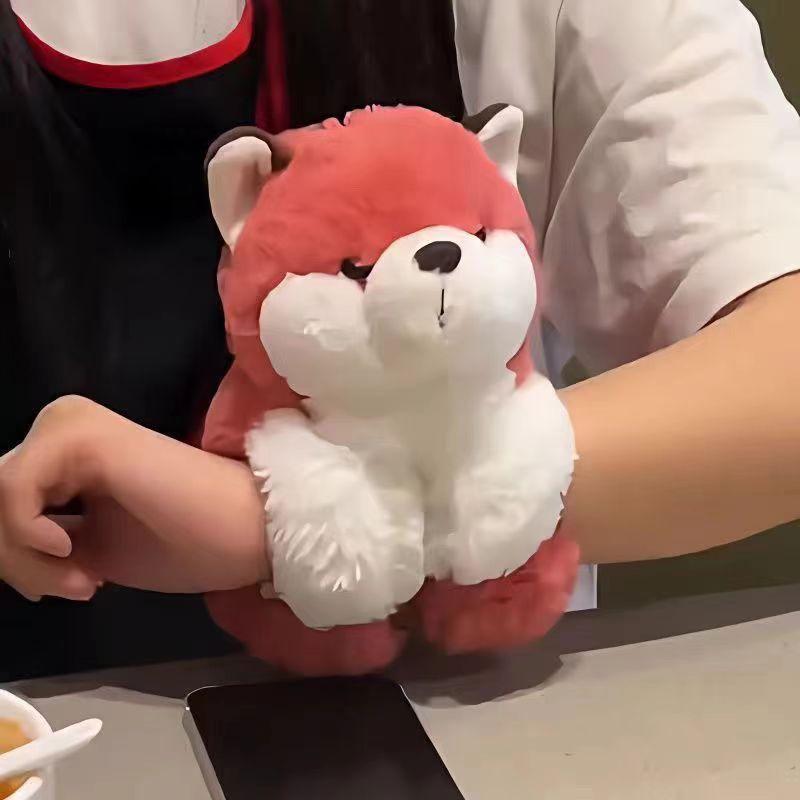Capybara Snap Bracelet Plush Toy Fox, Panda, Koala, Cute Animal Stuffed Dolls for Bike or Wrist Decoration---