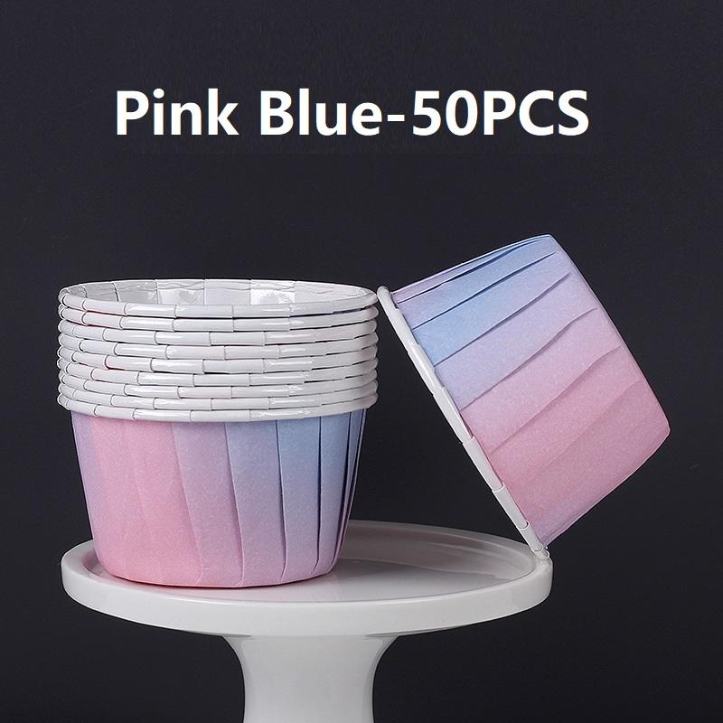 

50pcs Disposable Cupcake Baking Cups Set Cupcake Liner Baking Cup For Wedding Party Muffin Cupcake Paper Oil-proof Cake Wrappers